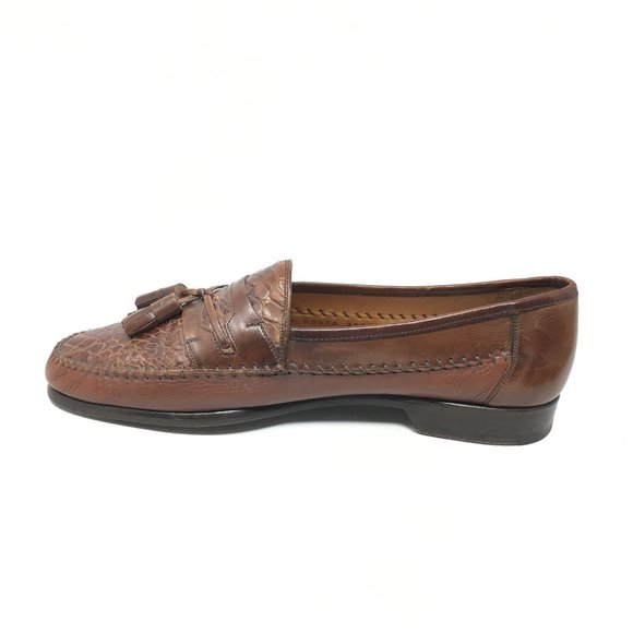 Mezlan Costa Loafers Shoes Size 9 Brown Crocodile main image 7